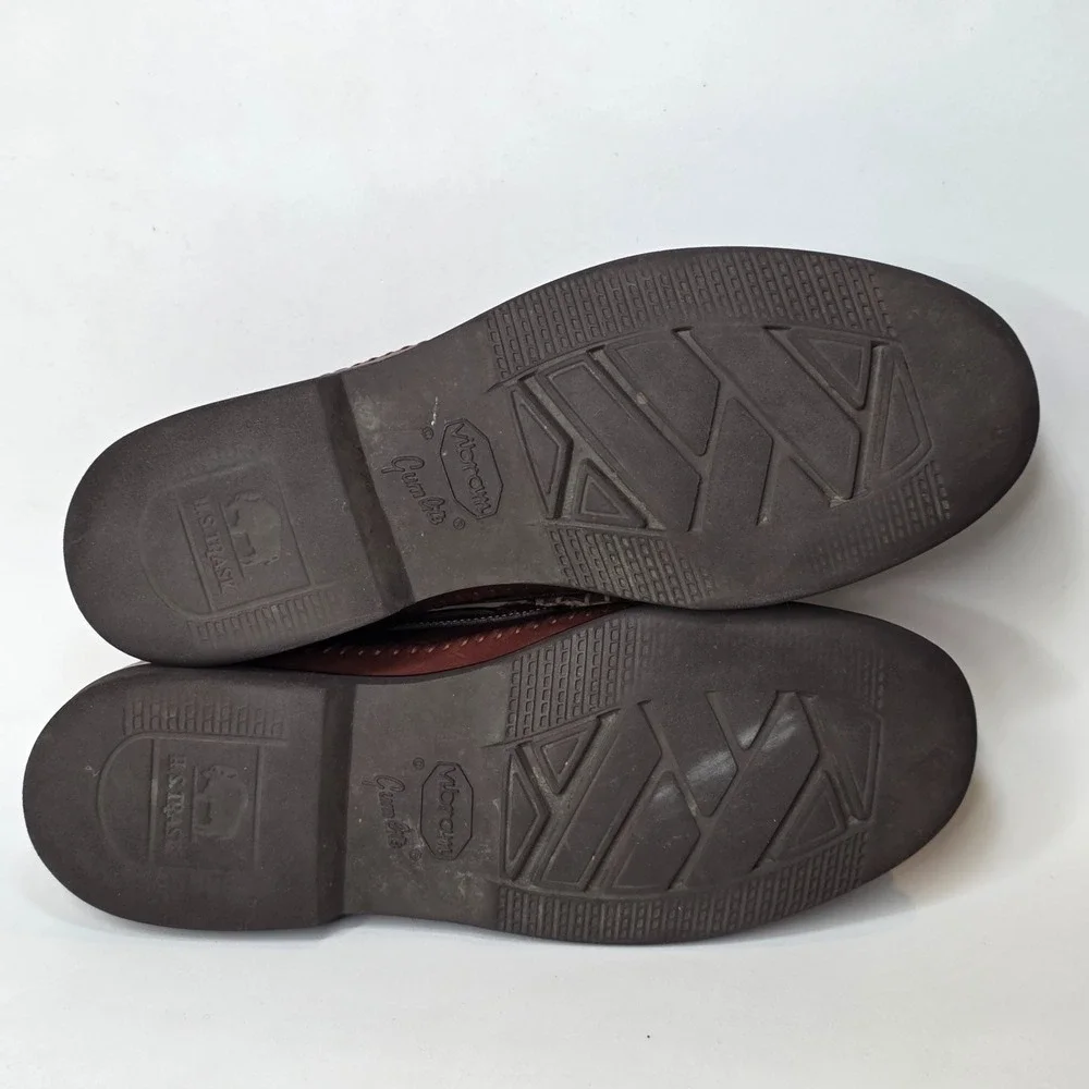 H.S. Trask Bozeman Men's Penny Loafers‎ Size 11 M Brown Leather Moc Vibram Sole